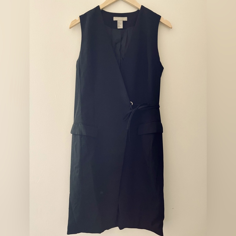 H&M Long Black Vest US6